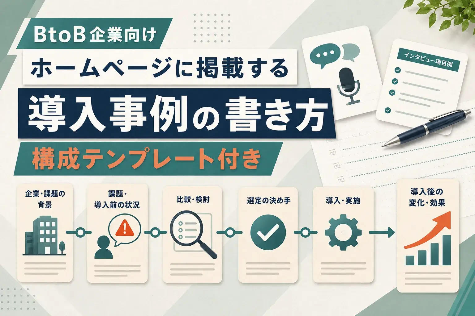 ホームページに掲載する導入事例の書き方｜BtoB企業向け構成テンプレート